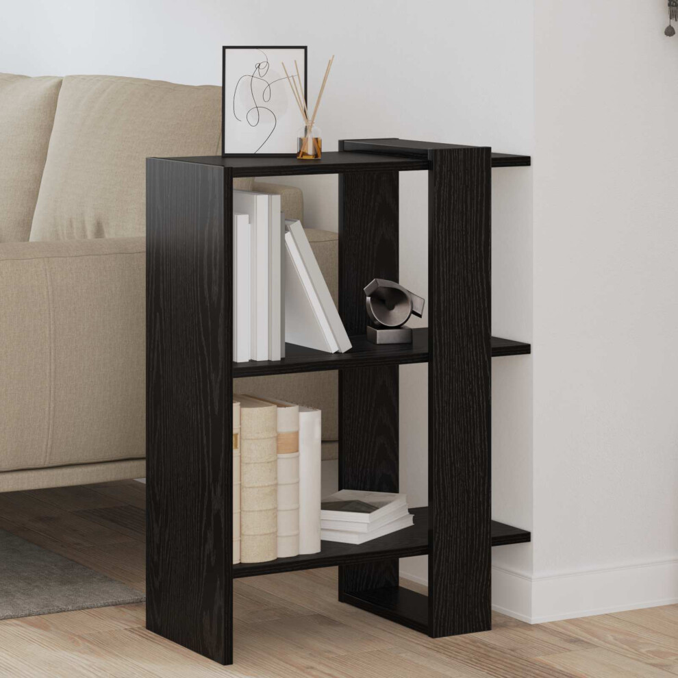 Vidaxl Bookshelf Oak 52 X 25 X 71.5 Cm Engineered Wood Black