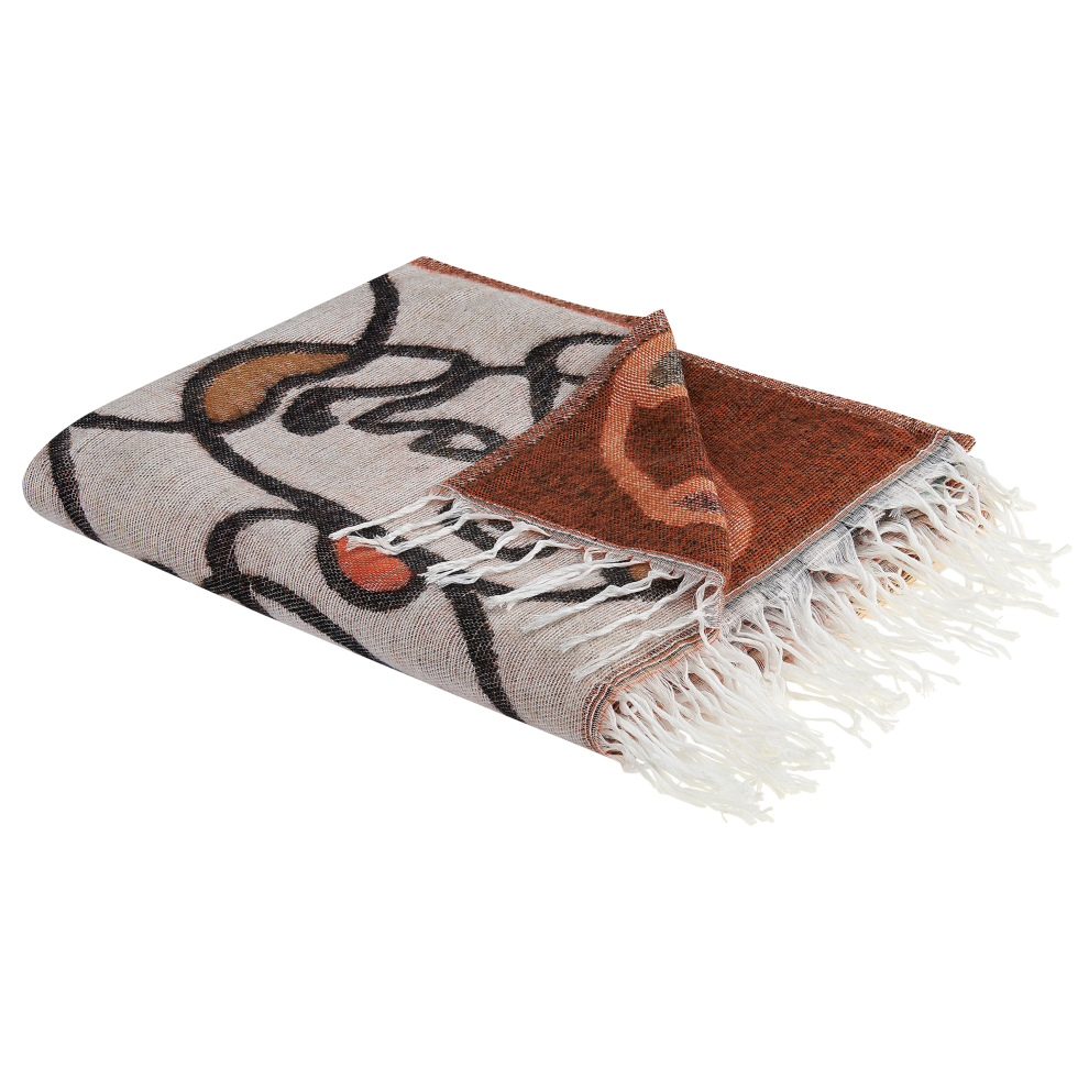 Beliani Blanket Barbot 130 X 170 Cm Multicolour