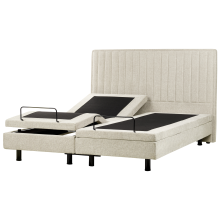 Adjustable Bed Fabric CASTELLAN 180 x 200 cm (EU Super King) Beige
