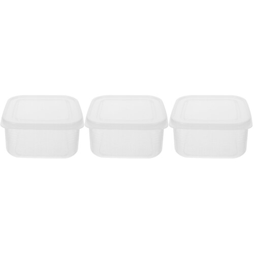 3Stk Lunchbox Transparent Kunststoff Für Büro Und Picknick