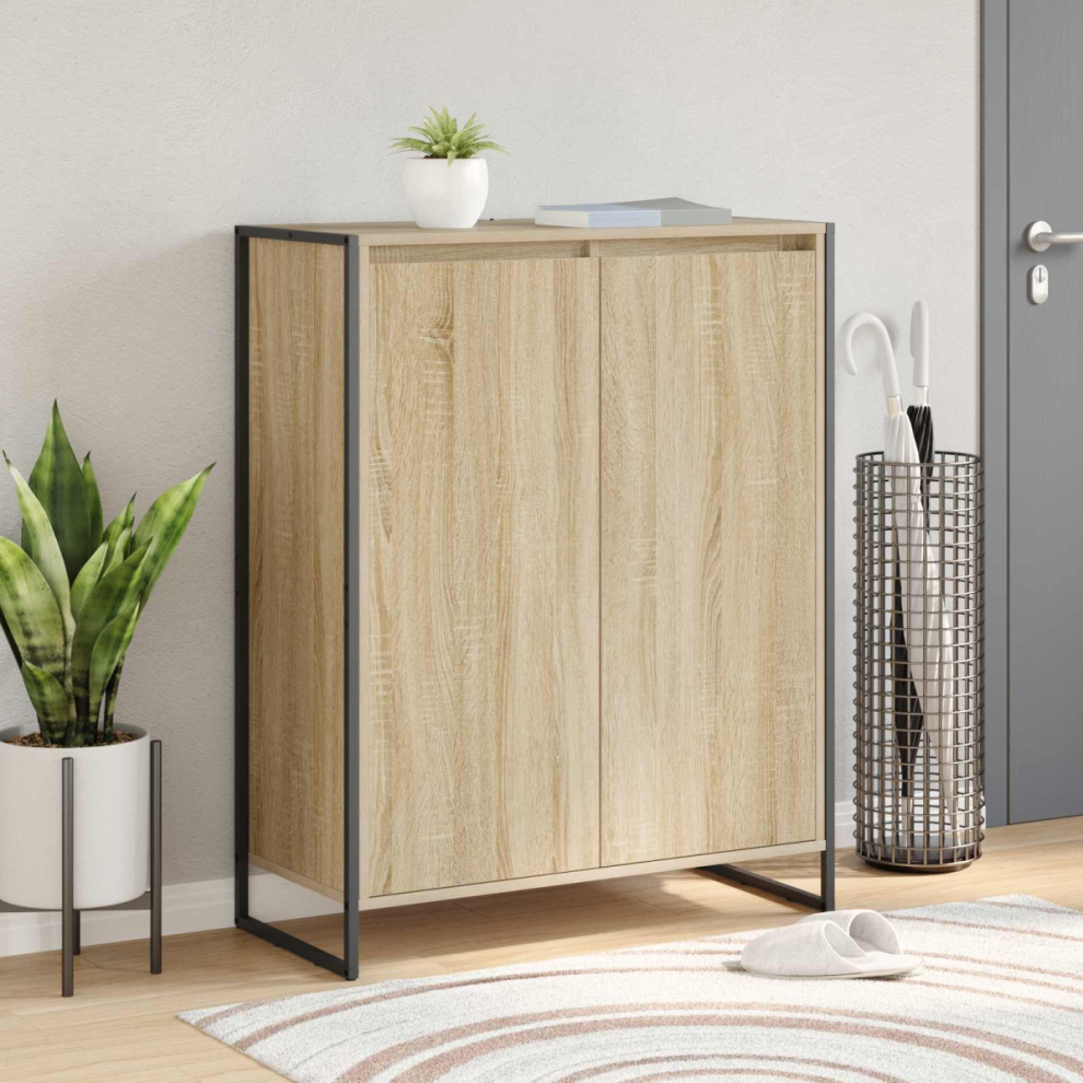 Vidaxl Shoe Cabinet With Door Sonoma 79 X 36 X 100 Cm Engineered Wood