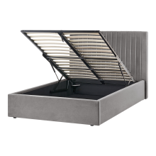 Ottoman Bed VION Velvet Grey 120 x 200 cm (EU Small Double)