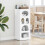 VidaXL vidaXL Sideboard High Gloss White 40 x 35 x 100.5 cm Engineered Wood 1