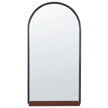 Wall Mirror with Shelf DOMME 40 cm 67 cm Metal Black