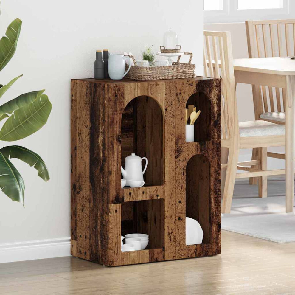 Vidaxl Sideboard Old Wood 59 X 35 X 80.5 Cm Engineered Wood