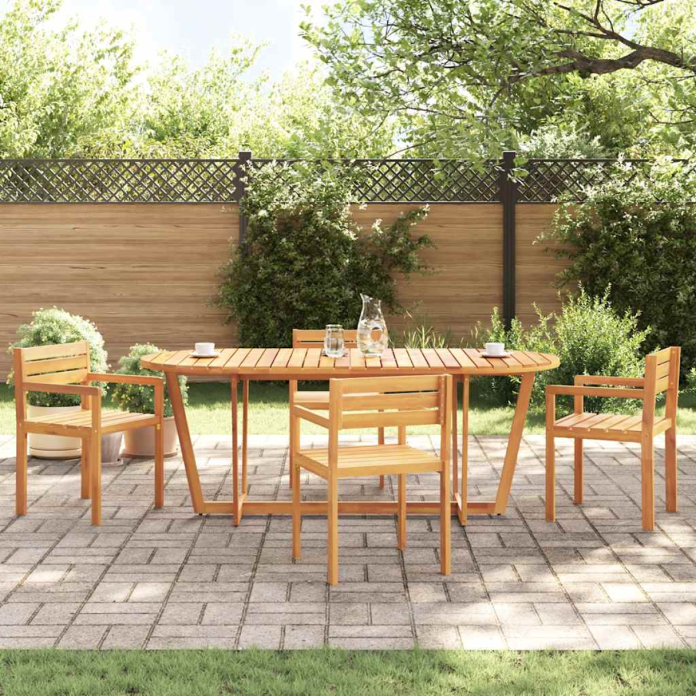 Vidaxl Garden Dining Table Oval 200X90x75 Cm Solid Wood Acacia