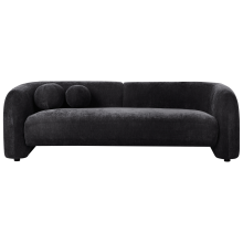 Sofa 3 Seater LEIREN Chenille Black