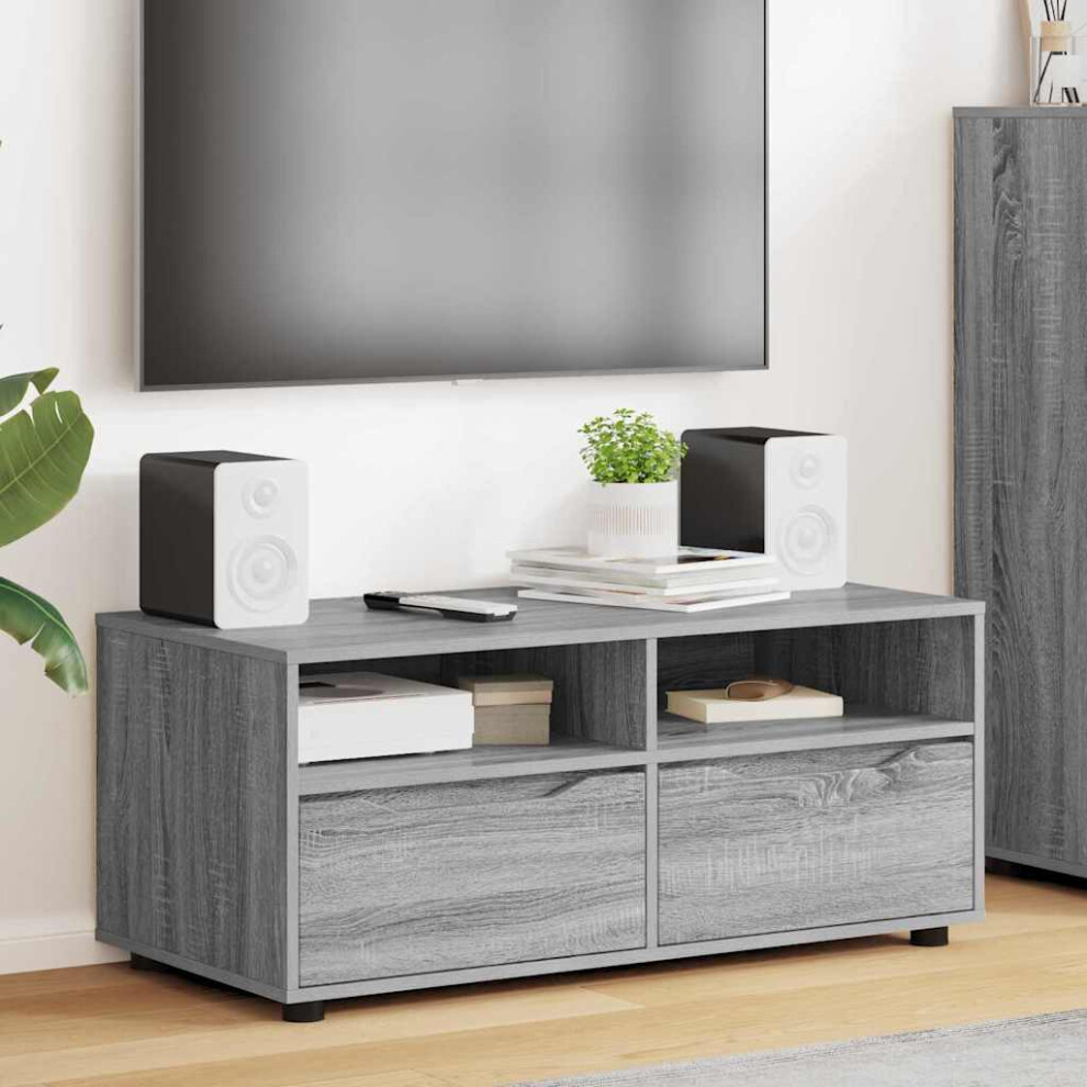Vidaxl Tv Cabinet Sonoma 100 X 48 X 43 Cm Engineered Wood Grey