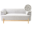 Beliani Sofa 2 Seater ALNOR Fabric Light Grey 1