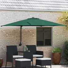 vidaXL Garden Parasol Green 248.5 x 247.5 x 160 cm Polyester and Steel