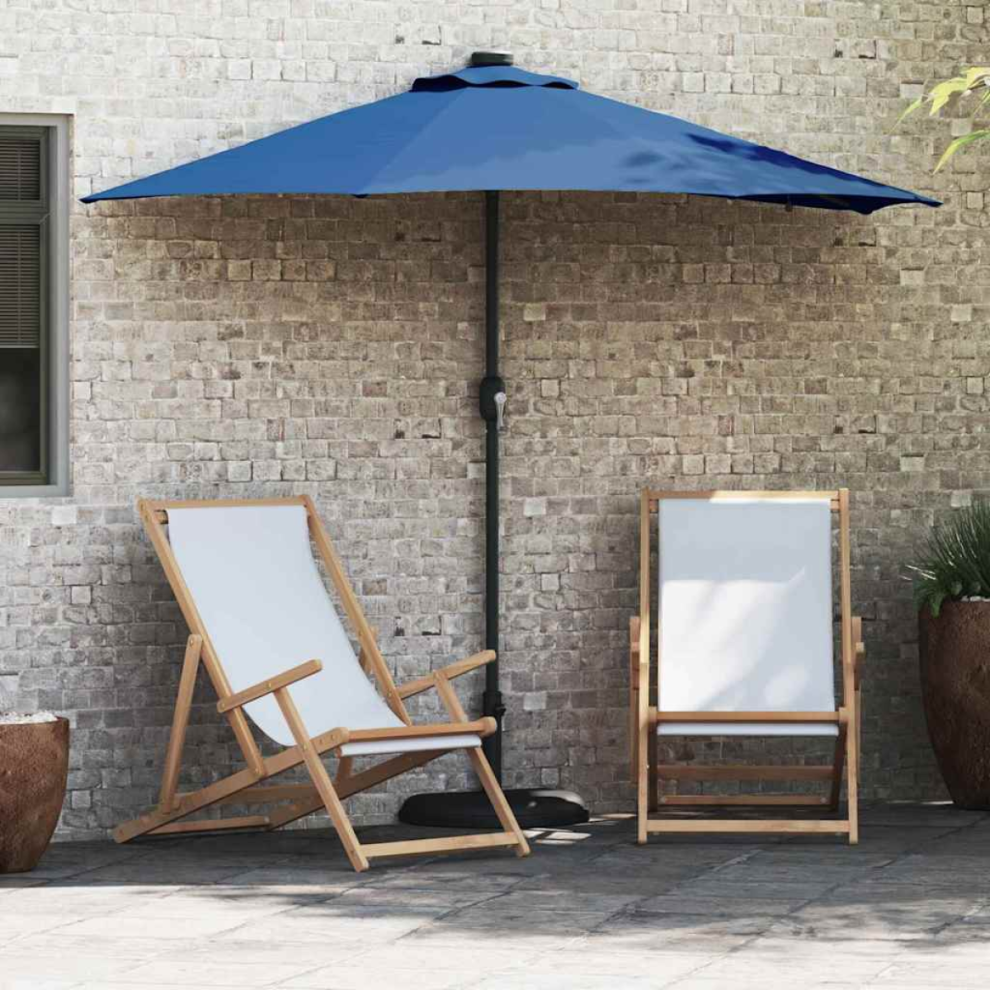 Vidaxl Garden Parasol Azurblau 294 X 150 X 223 Cm Polyester And Steel
