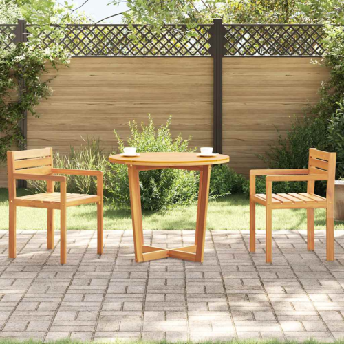 VidaXL vidaXL Garden Dining Table Round 90x75 cm Solid Wood Acacia