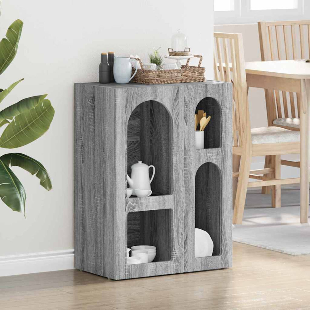 Vidaxl Sideboard Sonoma 59 X 35 X 80.5 Cm Engineered Wood Grey
