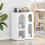 VidaXL vidaXL Sideboard High Gloss White 59 x 35 x 80.5 cm Engineered Wood 1