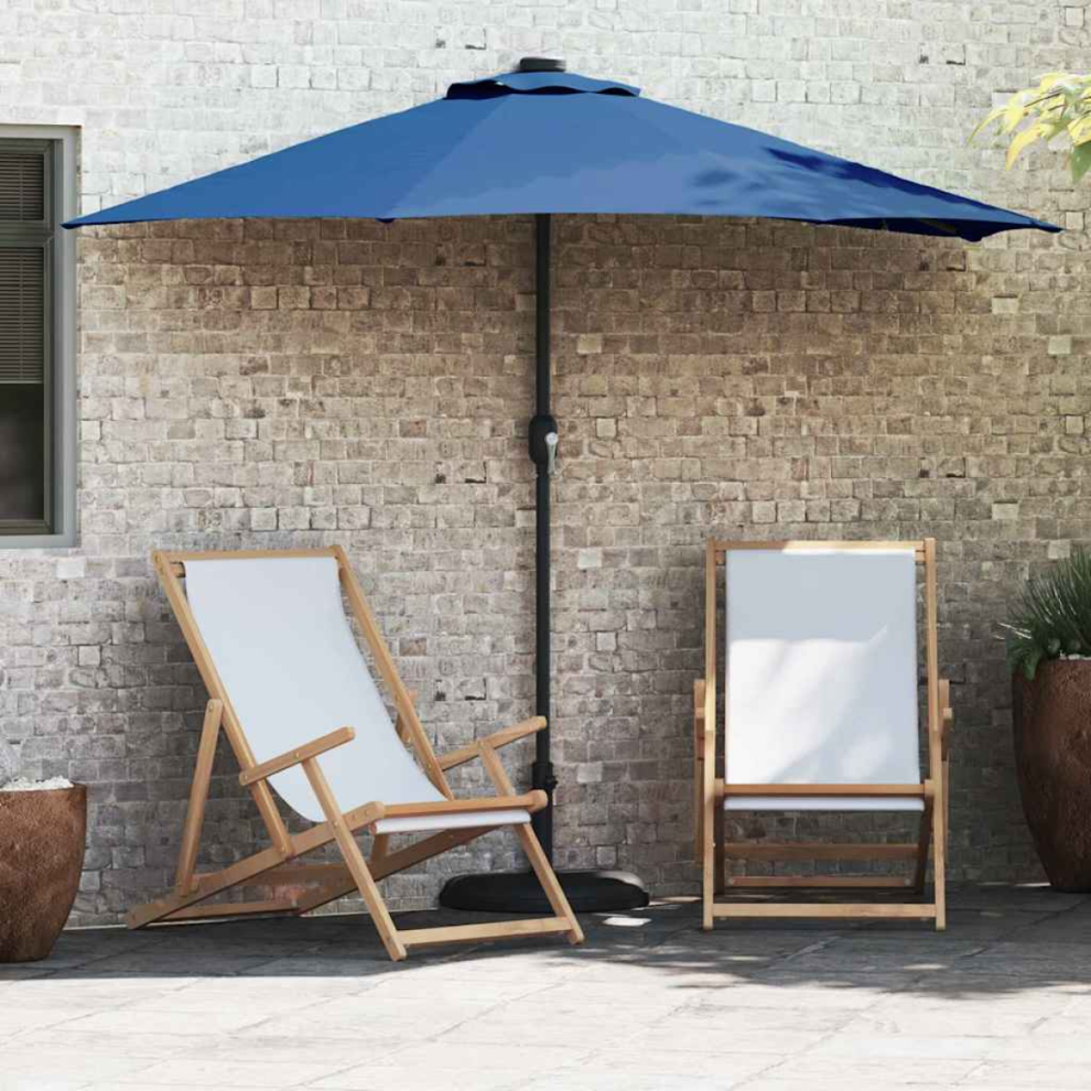 Vidaxl Garden Parasol Azurblau 294 X 150 X 224 Cm Polyester And Steel