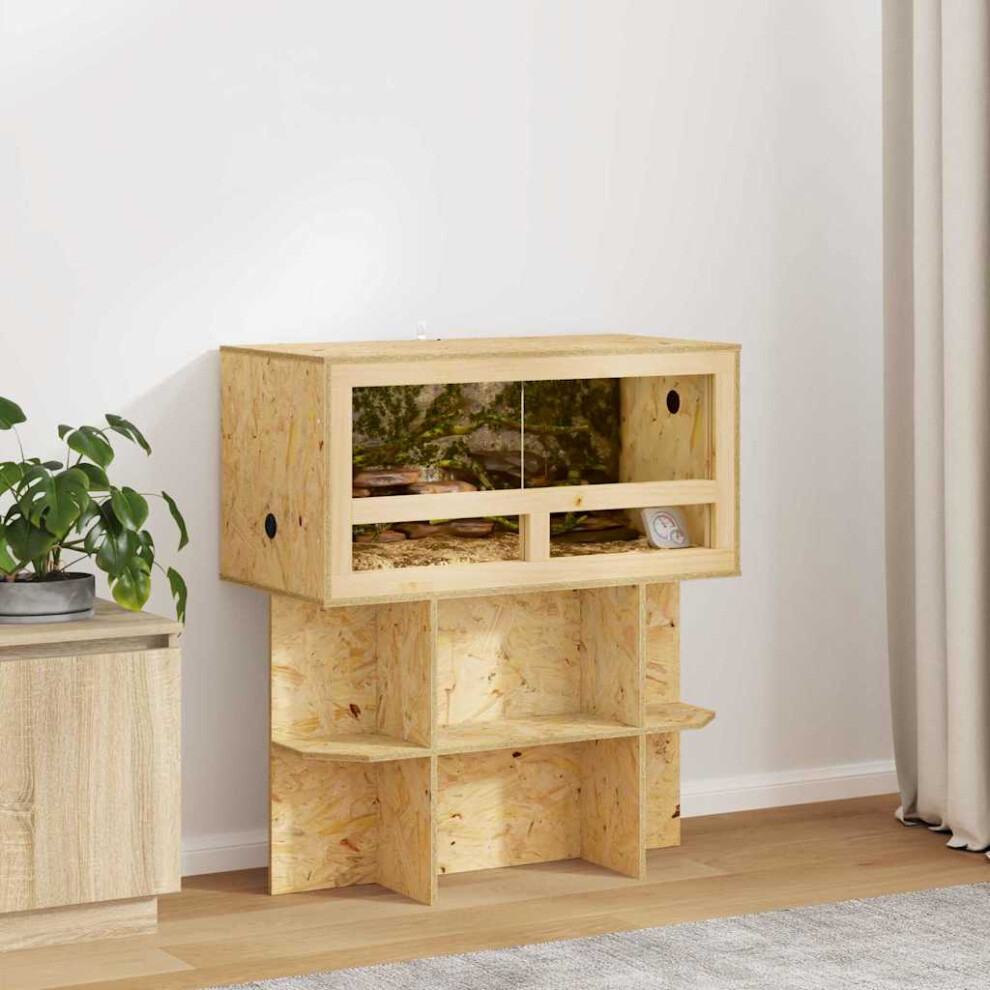 vidaXL - Terrarium - 80 x 40 x 40 cm - Brown - Image 2
