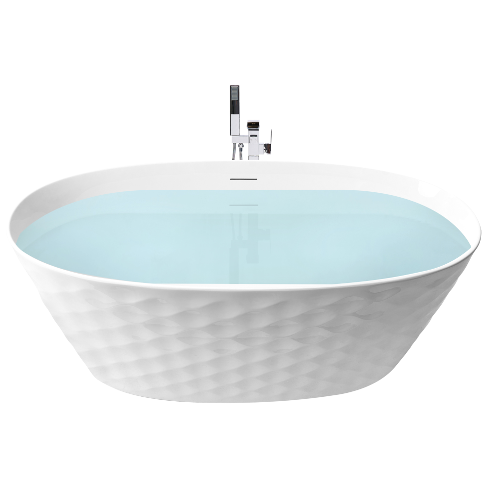 Beliani Freestanding Bathtub Chubut 1500 X 750 Mm White