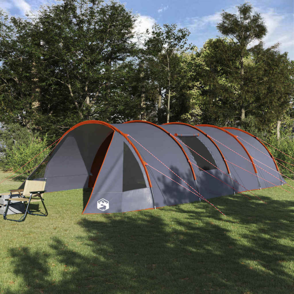 Vidaxl Tunnel Tent 6-Person And 890 X 470 X 220 Cm Grey/Orange
