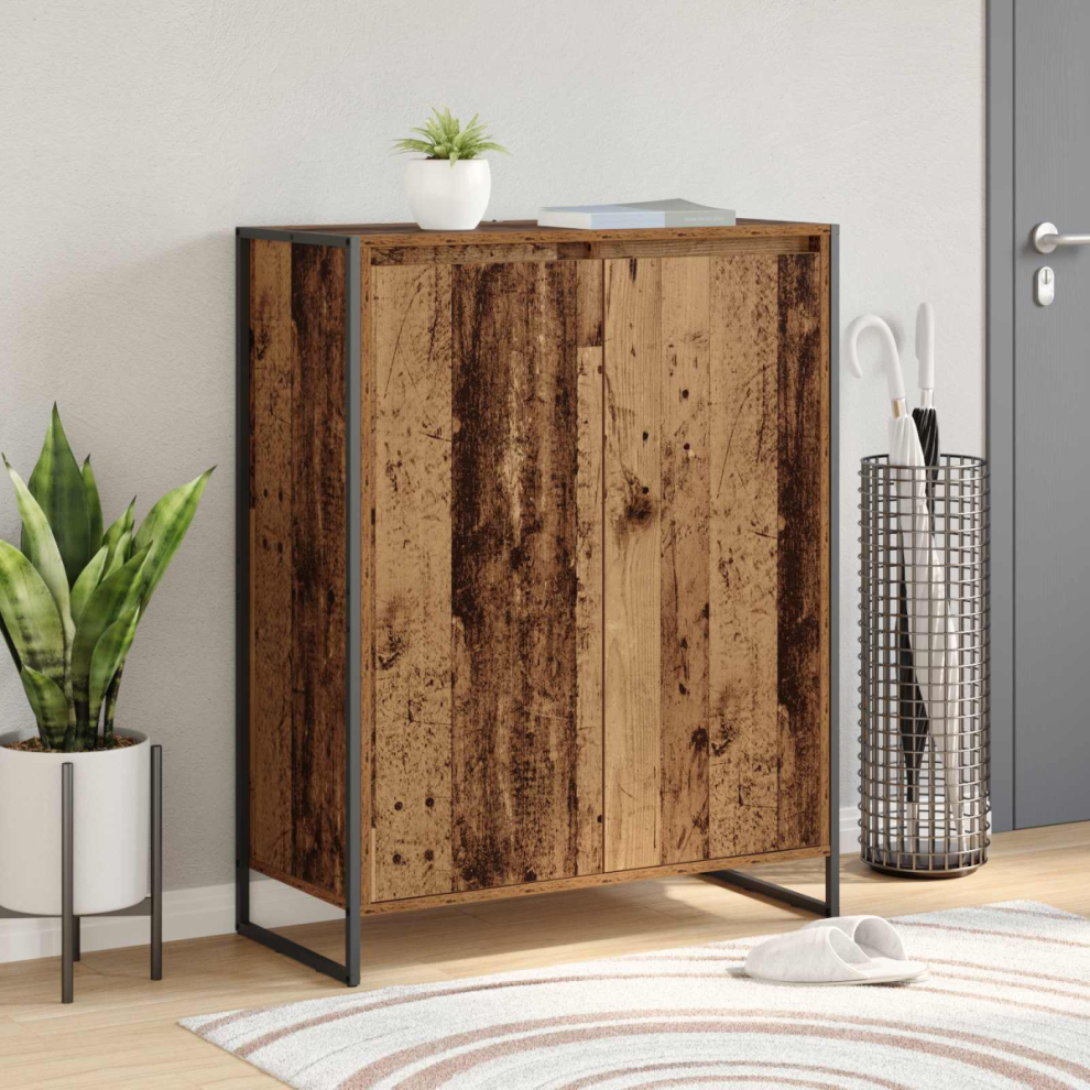 Vidaxl Shoe Cabinet Old Wood 79 X 36 X 100 Cm Engineered Wood