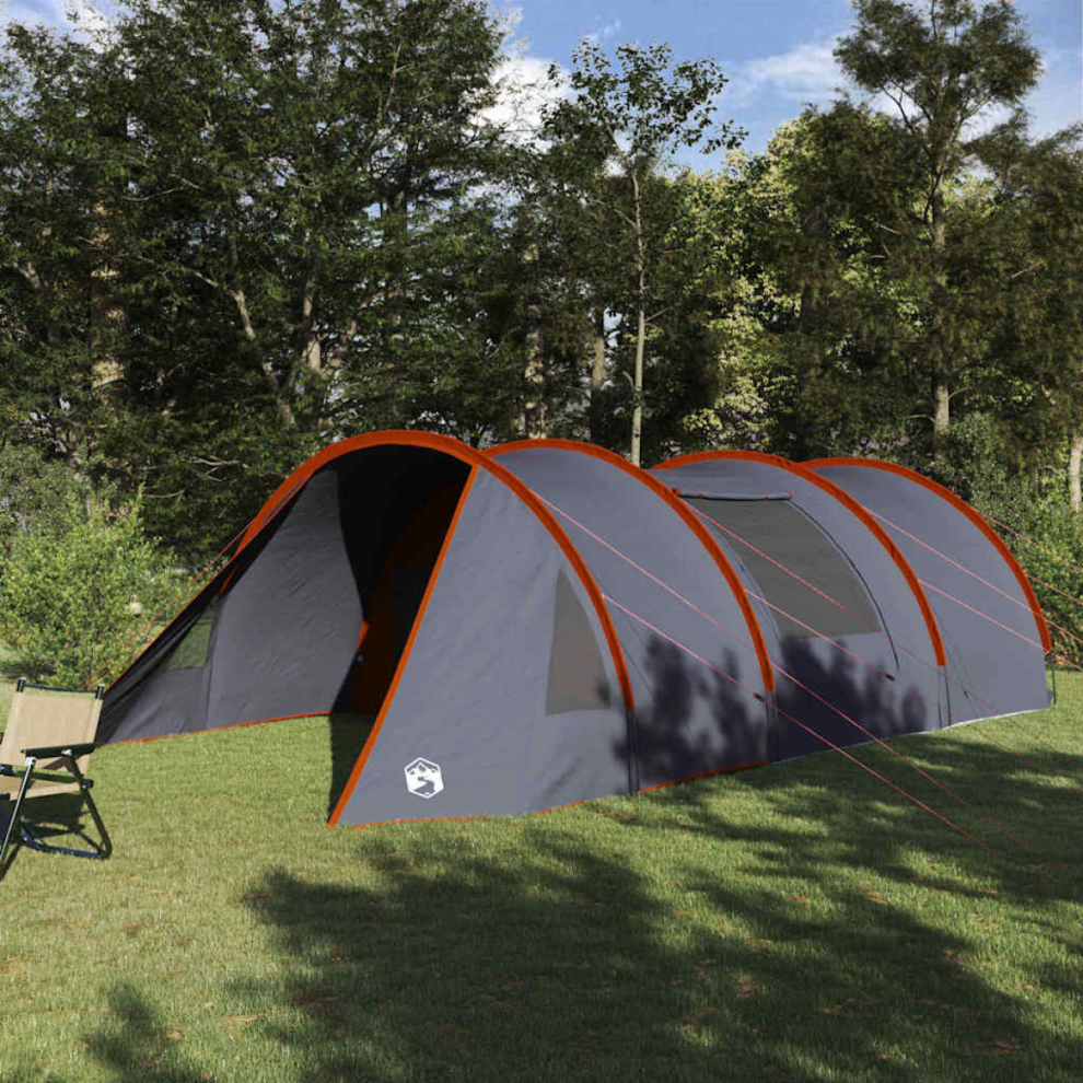 Vidaxl Tunnel Tent 5-Person Grey And Orange 805 X 405 X 211 Cm