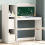 VidaXL vidaXL Desk with Open Storage and Chalkboard ROROS White and Grey 1