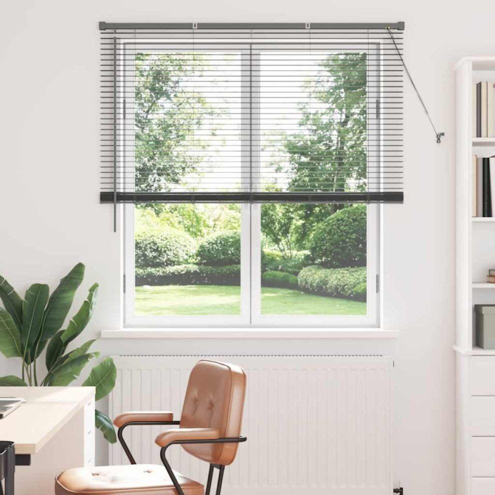 Vidaxl Venetian Blinds Manual Dark Grey 175 X 130 Cm Aluminium