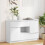 VidaXL vidaXL Sideboard with Drawer White 100 x 30 x 65.6 Engineered Wood 1