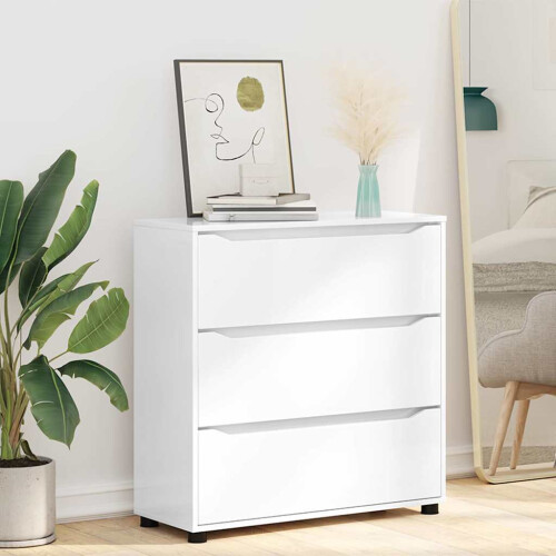 VidaXL vidaXL Storage Cabinet High Gloss White 80 x 31 x 81 cm