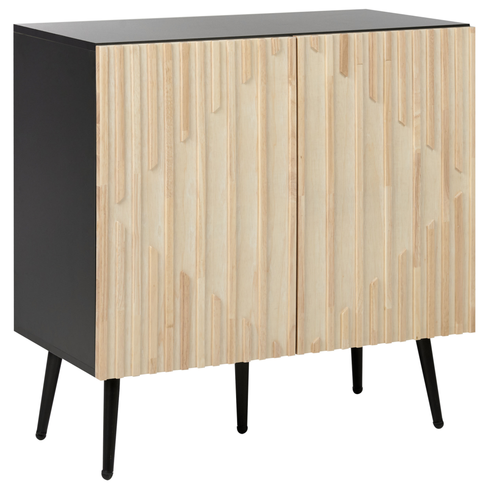 Beliani Cabinet Dalcross Brown/ Black Black,Brown