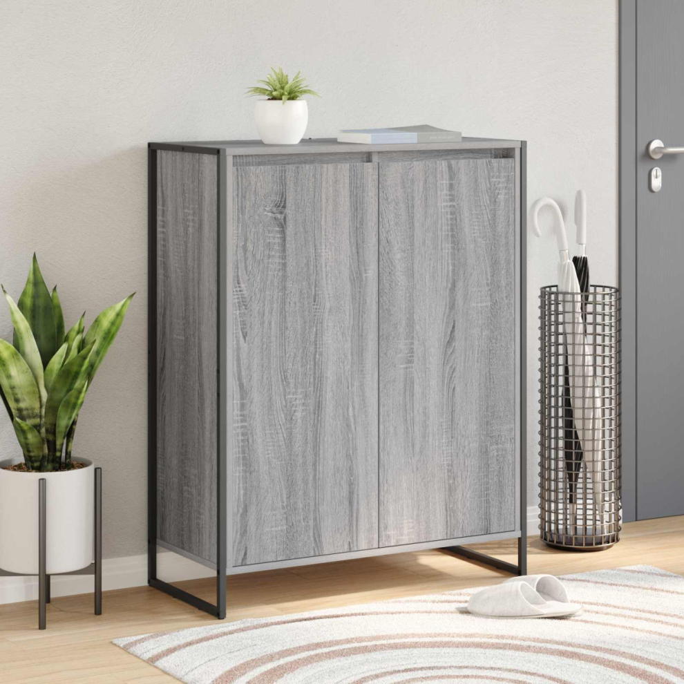 Vidaxl Shoe Cabinet Sonoma 79 X 36 X 100 Cm Engineered Wood Grey