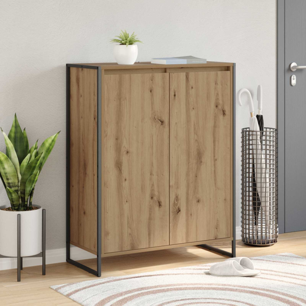 Vidaxl Shoe Cabinet Artisian Oak 79 X 36 X 100 Cm Engineered Wood
