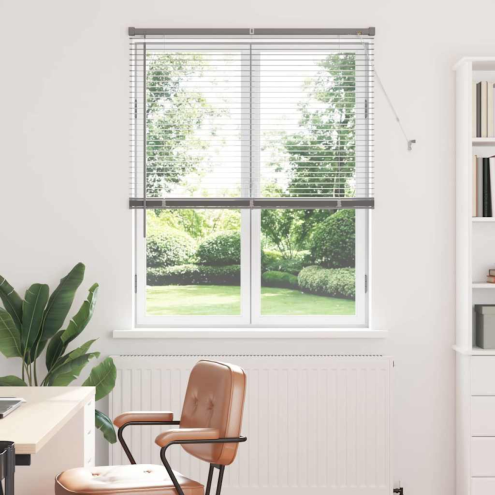 Vidaxl Venetian Blinds Height Adjustable Silver 175 X 105 Cm Aluminium