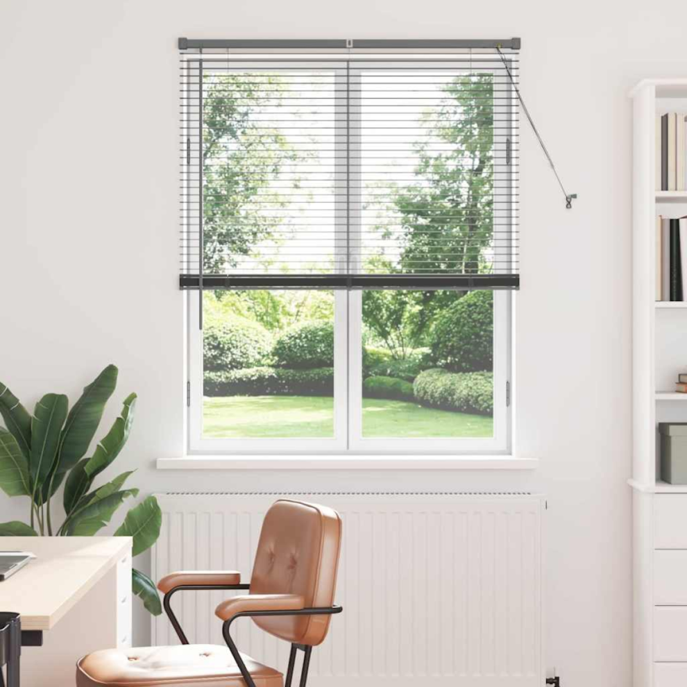 Vidaxl Venetian Blinds Manual Dark Grey 175 X 100 Cm Aluminium