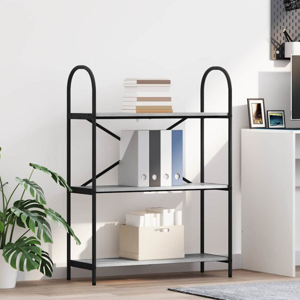 Vidaxl Bookshelf Sonoma 80 X 30 X 109 Cm Engineered Wood Grey