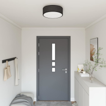 vidaXL Deckenlampe mit Strahlern Schwarz 38 x 38 x 13,5 cm Stoff
