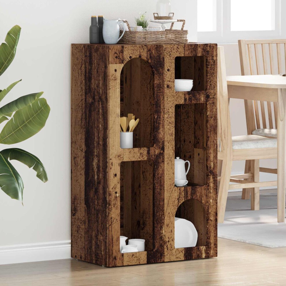 Vidaxl Sideboard Old Wood 59 X 35 X 100.5 Cm Engineered Wood