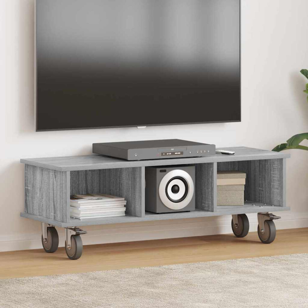 Vidaxl Tv Stand Grey Sonoma 100 X 35 X 35 Cm Engineered Wood