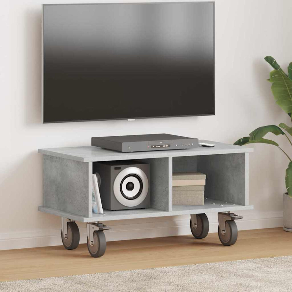 Vidaxl Tv Stand Concrete Grey 68.5 X 35 X 35 Cm Engineered Wood