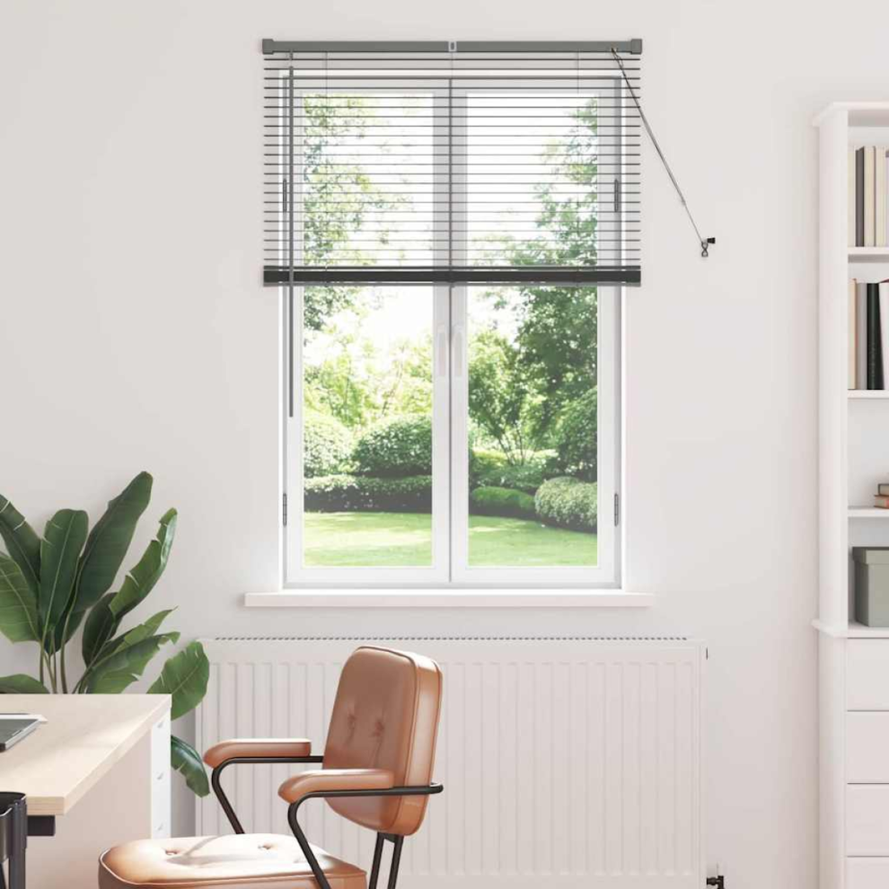 Vidaxl Venetian Blinds Manual Dark Grey 130 X 95 Cm Aluminium
