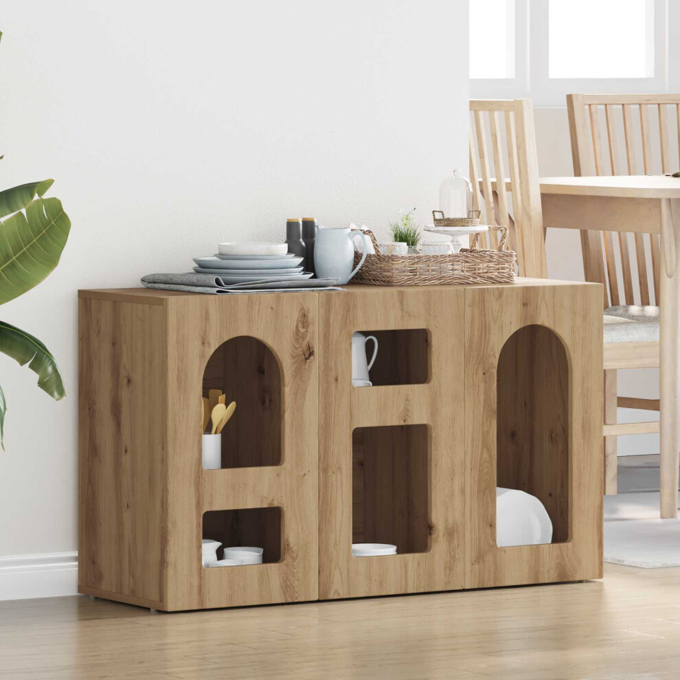 Vidaxl Sideboard Artisan Oak 100 X 35 X 59 Cm Engineered Wood