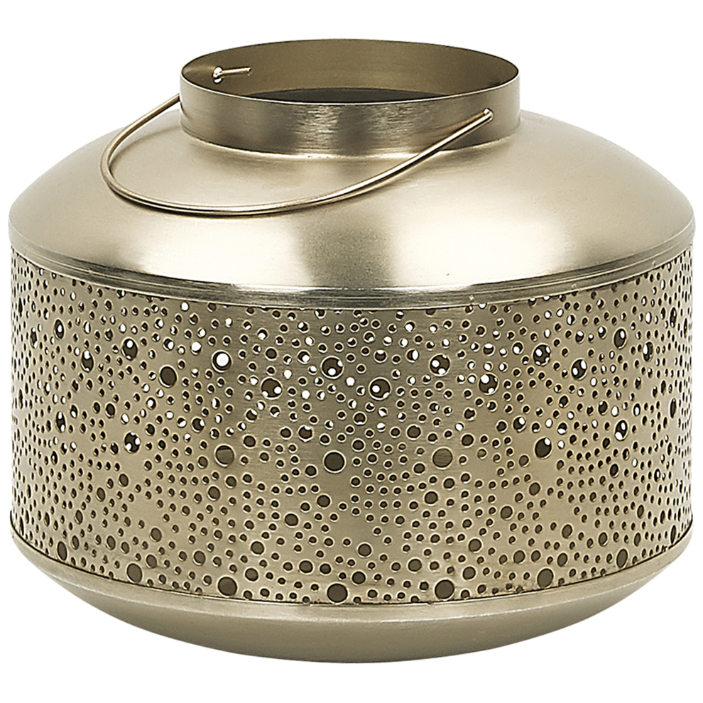 Beliani Lantern Corfu Metal 22 Cm Gold