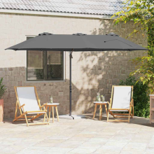 vidaXL Umbrella Anthracite 372 x 198 x 243 cm Polyester and Aluminium