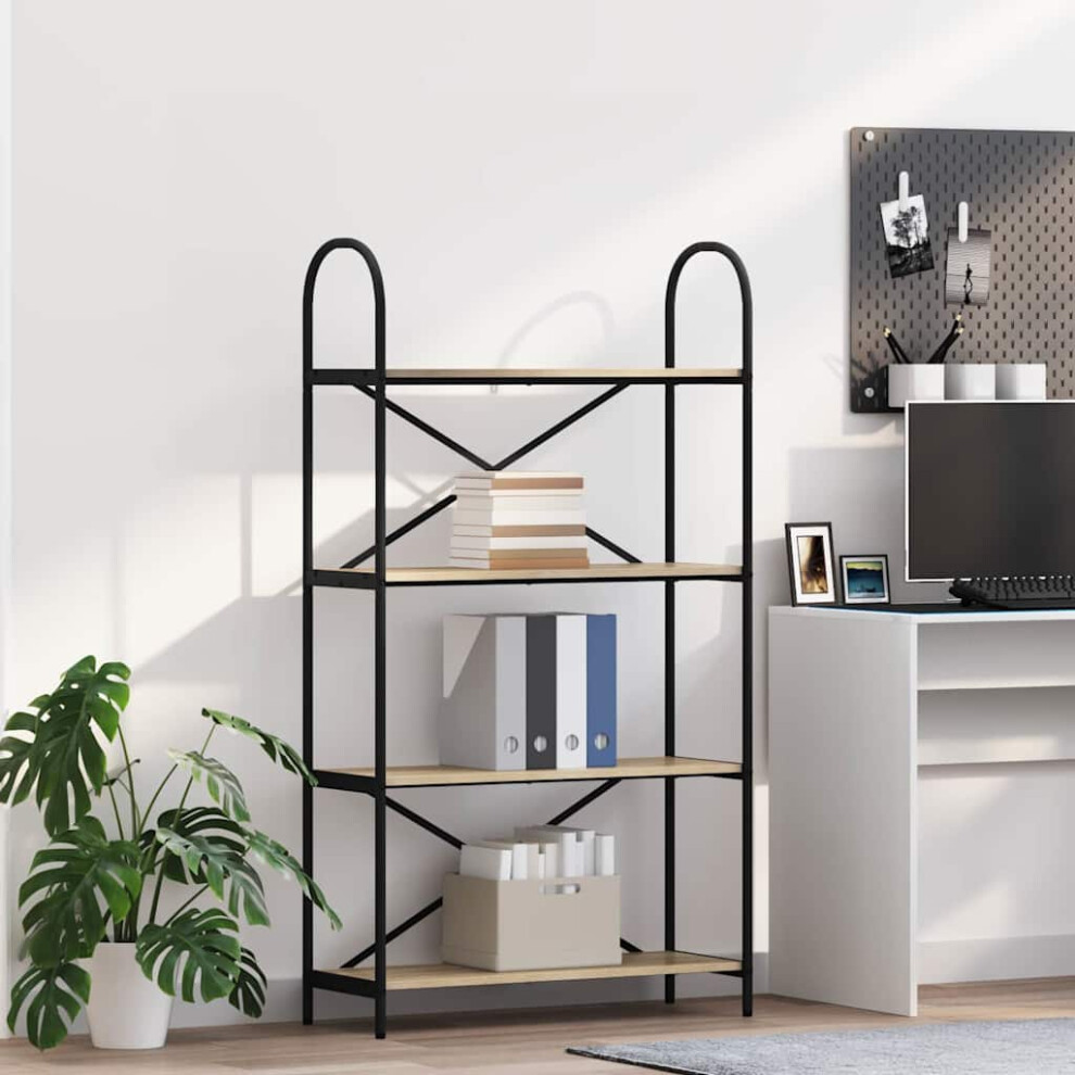 Vidaxl Bookshelf Sonoma Oak 80 X 30 X 146 Cm Engineered Wood