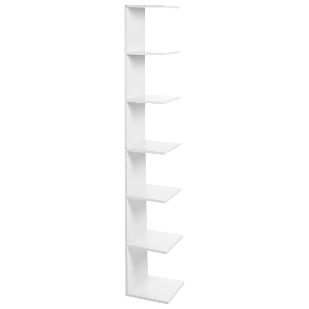 Beliani Wall Bookshelf Eston 190 Cm White