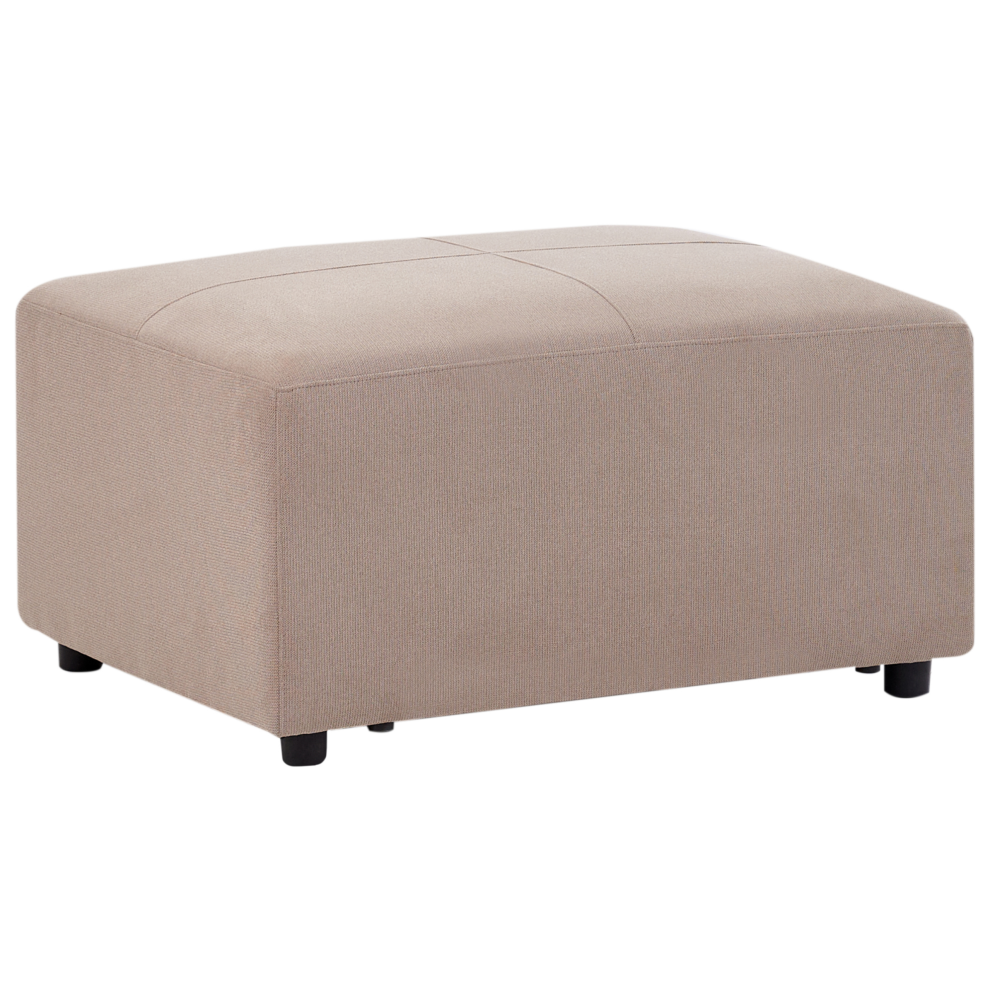 Beliani Ottoman Kohlo Fabric Taupe Black