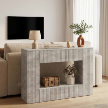 vidaXL Console Table Concrete Grey 101 x 29 x 74 cm Engineered Wood