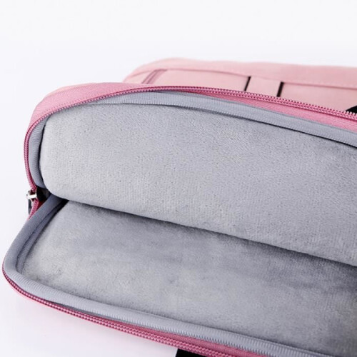 Laptop Case - Leytn - 15.6 inch - PU Leather - Waterproof - Pink 1