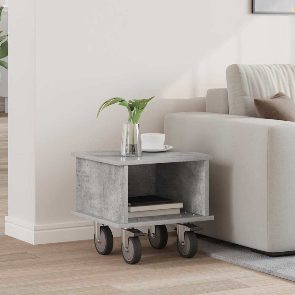 Vidaxl Tv Stand Concrete Grey 37 X 35 X 35 Cm Engineered Wood