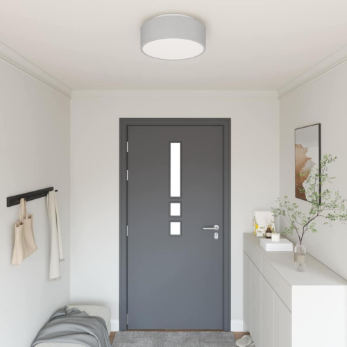 VidaXL vidaXL Deckenlampe mit Strahlern Grau 38 x 38 x 13,5 cm Stoff