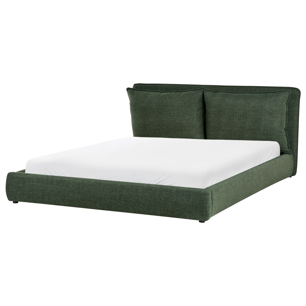 Beliani Waterbed Fabric Bajonna 180 X 200 Cm (Eu Super King) Dark Green